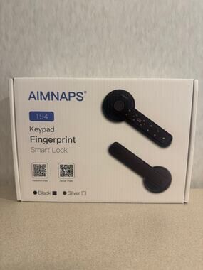 AIMNAPS 194 Keypad Fingerprint Smart Lock Lever Door Handle Keyless Entry Black